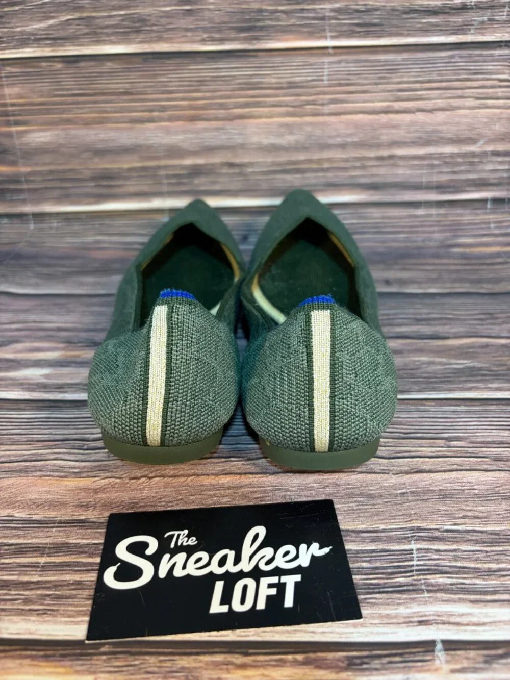 Rothy's The Point Flats Women's Green Safari Knit‎ Slip On Shoes Size 9